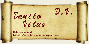 Danilo Vilus vizit kartica